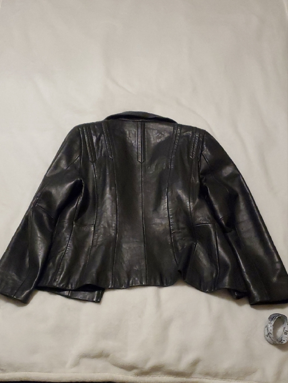 Bromley Sheen Soft Leather Zip-Front Women's Jacket in Black - Picture 10 of 15